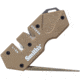 Smith's Sharpeners PP1 Mini Tactical Sharpener, 3.25in Overall, Desert Tan G10 Handle, Non-Slip Base, Ceramic And Carbide Sharpening Slots, Diamond Coated Sharpening Rod, Desert tan, AC50983