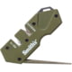 Smith's Sharpeners PP1 Mini Tactical Sharpener, 3.25in Overall, OD Green G10 Handle, Ceramic And Carbide Sharpening Slots, Diamond Coated Sharpening Rod, OD green, AC50984