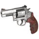 Smith &amp; Wesson 686 Deluxe Revolver, .357 Magnum/.38 Special, 3in Barrel, L Frame, Adjustable, Stainless Frame, Wood Grip, 7 Round Cylinder, 150713