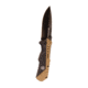 Smith &amp; Wesson Assisted Folding Knife 3.5in Black Plain Blade, Rubberized Aluminum Handles, Brown/Black, 1084302