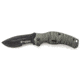 Smith &amp; Wesson Black Ops M.A.G.I.C. Assisted Opening Liner Lock Folding Knife,3.3in Black Carbon Steel Partially Serrated Drop Point Blade,Grey Aluminum Handle,Clam Package SWBLOP4BSCP