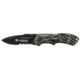 Smith &amp; Wesson Black Ops Mini M.A.G.I.C. Assisted Opening Liner Lock Folding Knife,2.5in Black Steel Partially Serrated Drop Point Blade,Grey Aluminum Handle,Clam Package SWBLOP3SMSCP