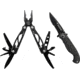 Smith &amp; Wesson Knife &amp; Tool combo Folding Knife,3.5in,Partially Serrated,Black Synthetic Handle SWPROM167CP