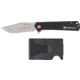 Smith &amp; Wesson Folding Knife &amp; Wallet Combo, 3.38in, Stainless Steel Satin Blade, Black Carbon Fiber Kydex Handle, 1227072