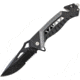 Smith &amp; Wesson Linerlock Folding Knife,3.5in,Partially Serrated,Black, Handle SW608S