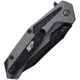 Smith &amp; Wesson M&amp;P Linerlock Folding Knife, 3.75in Closed, 2.75in Black SS Blade, Black/Gray Rubberized Aluminum Handle, Thumb Stud, Pocket Clip, Black/Gray, 1100040