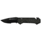 Smith &amp; Wesson S&amp;W M&amp;P Border Guard Assisted Opening Folding Knife, 3.5in, Carbon Sreel, Drop Point, Black Handle, Black, 1237360