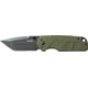 Smiths Campaign Folding Knife, 2.78in, 420 Stainless Steel, Black Stonewash, Tanto Blade, G10 Handle, OD Green, SP-50987