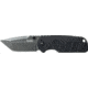 Smiths Campaign Folding Knife, 2.78in, 420 Stainless Steel, Black Stonewash, Tanto Blade, G10 Handle, PP1-Mini Tactical Sharpener, Black, SP-50997