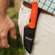 Smiths Edgesport Fixed Blade Gut Hook Combo Knife, 4 in, Blaze Orange, SP-51235