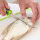 Smiths Mr. Crappie 6 in Curved Slab-Sticker Fillet Knife w/Breathable Sleeve, Green, SP-51208
