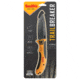 Smiths Trail Breaker Folding Knife, 3.5in, 420 Stainless Steel, Black, Drop Point Blade, Orange/Gray, SP-51005