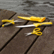 Smiths Mr Crappie Fishing Combo Fixed Blade Knife Set, 6in, 400 Series Stainless Steel Blade, Plain Edge, Fillet Blade, TPE, Yellow/Gray Handle, SP-51232