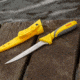 Smiths Mr Crappie Fishing Combo Fixed Blade Knife Set, 6in, 400 Series Stainless Steel Blade, Plain Edge, Fillet Blade, TPE, Yellow/Gray Handle, SP-51232