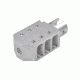 Sniper Aluminium Muzzle Brake/Recoil Compensator, Silver, For .22 Ruger Rifle ASMZ16