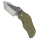 Sniper Bladeworks Sniper Bladeworks AP Tanto Frame Lock Knife OD Green Canvas Micarta 2.3&quot; Satin, OD Green, CPM S35VN, adult, BHQ-201170
