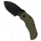 Sniper Bladeworks Sniper Bladeworks Tog Frame Lock Knife OD Green Canvas Micarta 3.6&quot; Black PVD, OD Green, D2, adult, BHQ-201172