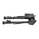 Sniper Compact Precision Bipod w/ Spring Loaded Legs, Black, Adjustable Height 8 - 12.5 in, BP08