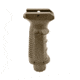 Sniper Fixed Position Foregrip Grip w/ Storage, Molded Finger Grooves, Removable Side Plates, Polymer, Tan GP04-T
