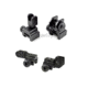 Sniper Top Mounted Deployable Front and Rear Sight, Gas Block Level Front Sight Height, Black, MFLFS01+MFLRS01