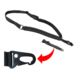 Sniper Single 1 Point Paracord Tactical Sling for Rifle, Shotgun w/QD Quick Release Hooks for Sling Adapter, Black, 1PPS-B