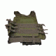 Sniper Tactical Multi Function Molle Plate Vest w/ Carrier for Bullet Clips, Bullets w/ Pouch, Green, Fully Adjustable Length / Girth ASVT01-OD