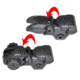 Sniper Tactical Smart Front And Rear Flip Up, Push Down, Polymer, Receiver Height, End Black, BUIS, Black MFLRS04