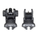 Sniper Tactical Smart Front And Rear Flip Up, Push Down, Polymer, Receiver Height, End Black, BUIS, Black MFLRS04