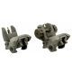 Sniper Tactical Smart Polymer Top Mounted Deployable Front and Rear Sight, Green, MFLRS02-G
