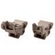 Sniper Tactical Smart Polymer Top Mounted Deployable Front and Rear Sight, Tan, MFLRS02-T