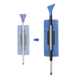 Snow Joe 2-In-1 Telescoping Jumbo Snow Broom w/Ice Scraper, 19in, Blue SJBLZD-JMB-SJB