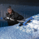 Snow Joe illum-n-Broom PRO LED lighted 4-in-1 Snow Broom w/ Ice Scraper, Blue SJBLZD-LED