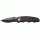 SOG Auto Drop Point Knife w/ SE Fold 3.5in. Steel Blade and Alum. Handle, BLK Finish, Black ST-06