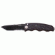 SOG Auto Tanto Knife w/ PS Fold 3.5in. Steel Blade and Alum. Handle, BLK Finish, Black ST-04