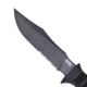 SOG SEAL Pup 9 inch Fixed Blade Knife, Partially Serrated Edge, Clip Point, AUS-8, Powder Coated Black Blade, Black Handle, Ballistic Nylon Sheath, M3N-CP