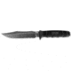 SOG SEAL Team 12.3 inch Fixed Blade Knife, Partially Serrated Edge, Clip Point, AUS-8, Satin Blade, Black Handle, Kydex Sheath, S37-K