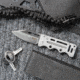 SOG Specialty Knives &amp; Tools Cash Card Folding Knife, 2.75in, 8Cr13MoV Stainless Steel Blade, Clip Point, Silver, Stainless Steel Handle, Silver, SOG-EZ1-CP