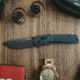 SOG Specialty Knives &amp; Tools Flash At - Urban Grey - Partially Serrated - 11-18-06-57