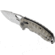 SOG Specialty Knives &amp; Tools Kiku XR Satin Folding Knife, Silver, 12-27-01-57