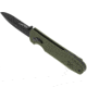 SOG Specialty Knives &amp; Tools Pentagon XR Automatic Folding Knife, 3.63in, CTS-XHP Stainless, Spear Point Blade, Black Oxide, OD Green G10 Handle, 12-61-02-57