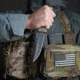 SOG Specialty Knives &amp; Tools Recondo FX Fixed Blade Knives, 4.6in, Straight Edge, CRYO 440C Steel, Spear Point, FDE, GRN / TPU Handle, Black, SOG-17-22-03-57
