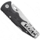 SOG Specialty Knives &amp; Tools Salute Mini Folding Knife, 3.1in, 8Cr13MoV Blade, Clip Point, Black, G10 Handle, Bead Blasted Finish, Silver/Silver &amp; Black, SOG-FF1001-CP