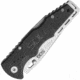 SOG Specialty Knives &amp; Tools Salute Mini Folding Knife, 3.1in, 8Cr13MoV Blade, Clip Point, Black, G10 Handle, Bead Blasted Finish, Silver/Silver &amp; Black, SOG-FF1001-CP