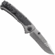 SOG Specialty Knives &amp; Tools Sideswipe Folding Knife, 7Cr15 Blade, Clip Point, Grey Anodized, Aluminum Handle, Silver, SOG-SW1011-CP