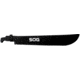 SOG Specialty Knives &amp; Tools SOGFari Machete Fixed Blade Knife, 18in, 3Cr13 Blade, Machete, Black, Kraton Handle, Black/Black, SOG-MC02-N