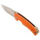 SOG Specialty Knives &amp; Tools Tellus FLK Folding Knives, 3.65in, CRYO 440C, Clip Point Blade, Blaze Orange GRN Handle, 14-06-03-43