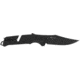 SOG Specialty Knives &amp; Tools Trident At Blackout Automatic Folding Knife, 3.75in, D2 Tool Steel, Clip Point Blade, Black Oxide, Black Textured GRN Handle, SOG-11-12-05-57
