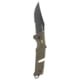SOG Specialty Knives &amp; Tools Trident AT Assisted Opening Folding Knife, 3.7 in, CRYO D2 Steel, Partially Serrated Clip Point, GRN, Olive Drab Handle, SOG-11-12-11-41