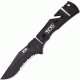 SOG Trident Elite Folding Knife, 3.7in, Black Handle, Black Tanto ComboEdge, Box, SOGTF106-BX