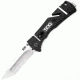 SOG Trident Elite Folding Knife, 3.7in, Black Handle, Satin Tanto Plain w/Clip, Box, SOGTF103-BX